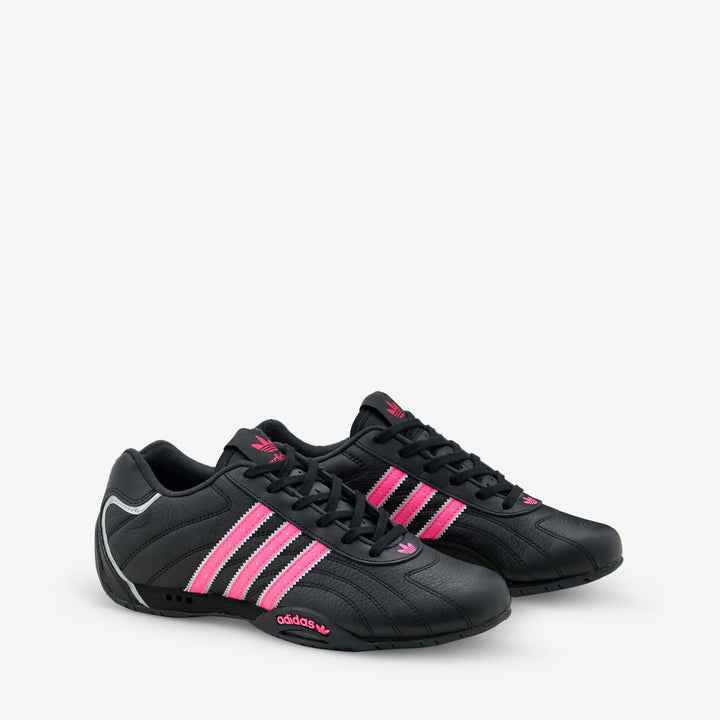 Women's Adi Racer Lo Core Black | Lucid Pink | Silver Metallic Front