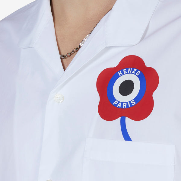 KENZO Target Short Sleeve Shirt Off White