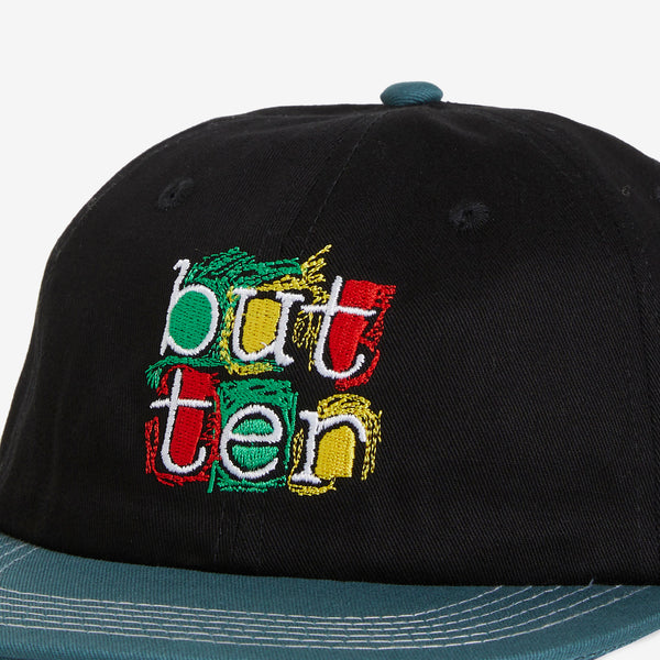 Scribble 6 Panel Cap Black