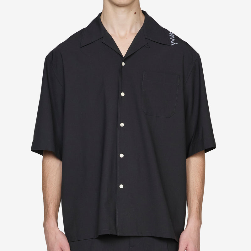 Marni Symbol Bowling Shirt Black Shirts