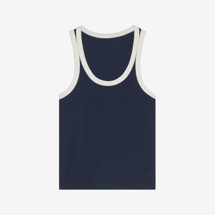 Women's All-Day Ribbed Tank Midnight Front