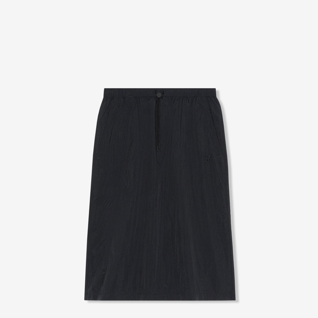 Women's Drawstring Midi Skirt Black Shorts