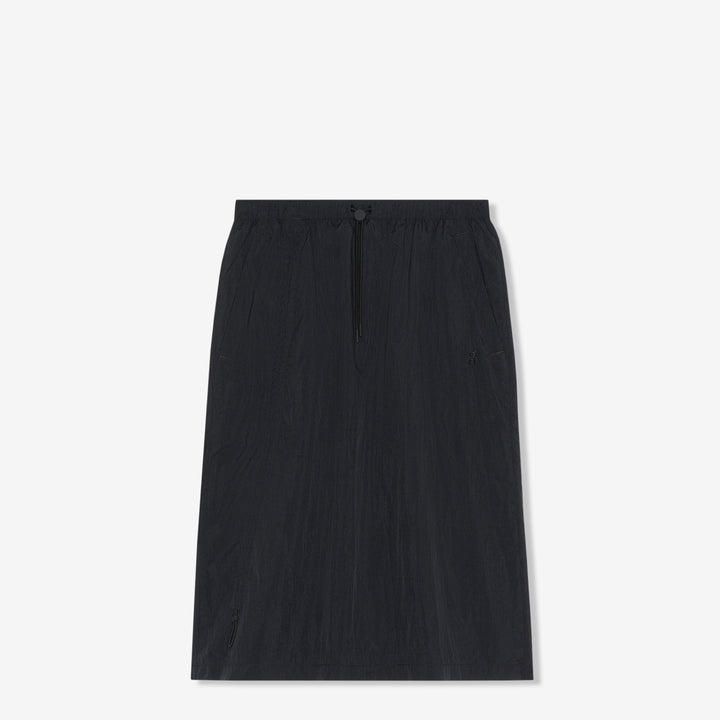 Women's Drawstring Midi Skirt Black Front