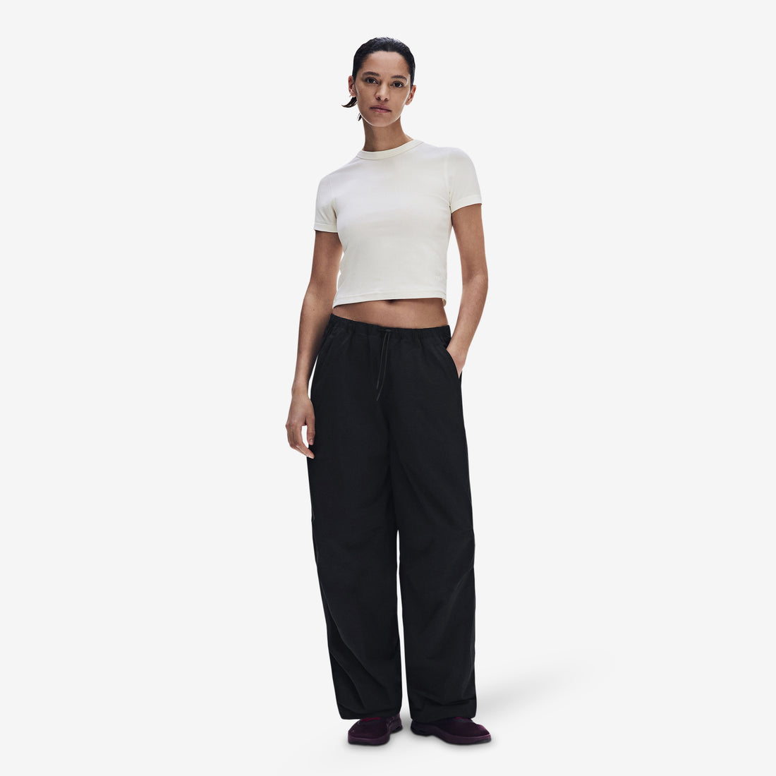 Women's Parachute Pants Black Pants