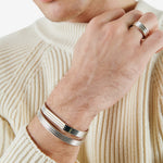 21g Polished Sterling Silver Godron Flat Bracelet