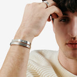 21g Polished Sterling Silver Godron Flat Bracelet
