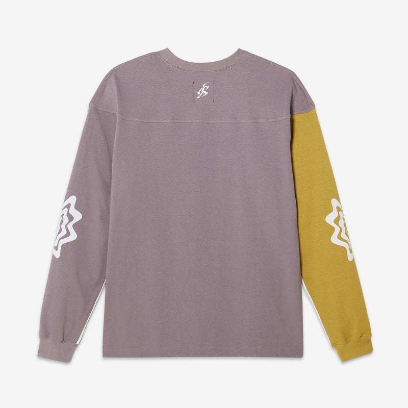 ASICS NOVALIS Bixance Long Sleeve Top Pewter Purple | Medallion Yellow