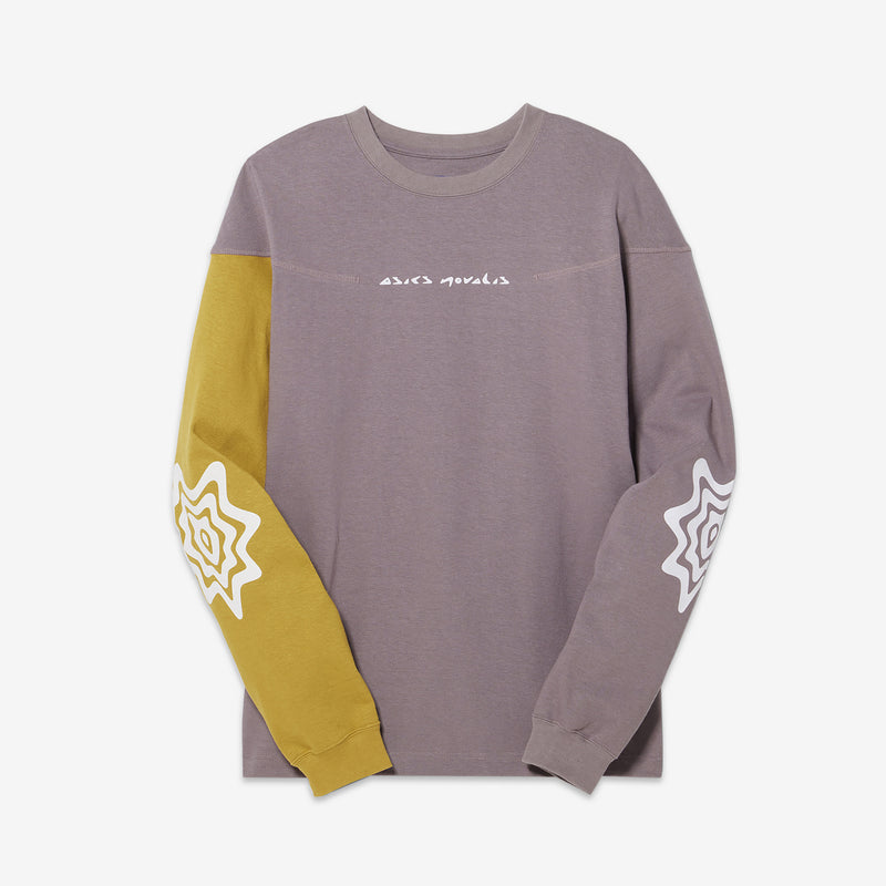 ASICS NOVALIS Bixance Long Sleeve Top Pewter Purple | Medallion Yellow