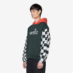 Venice Checker Sleeve Hoodie Black
