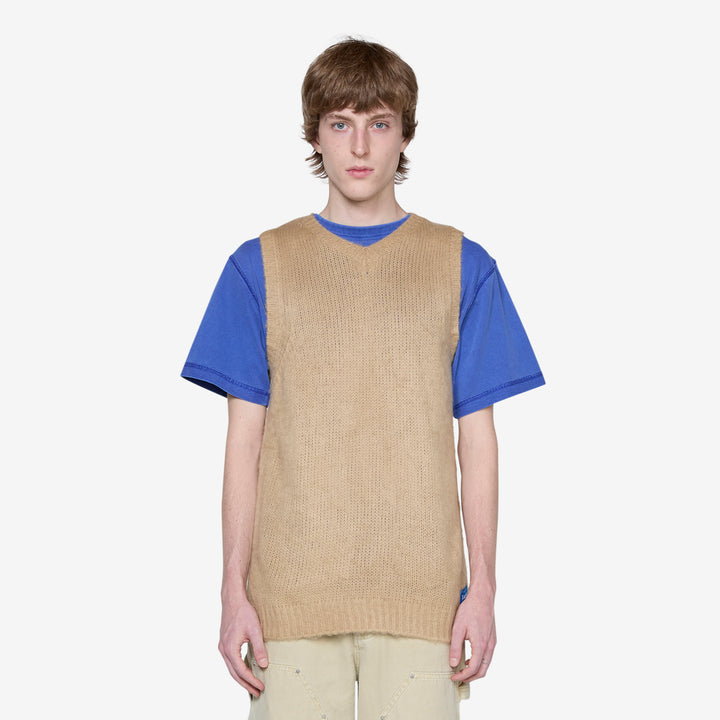 Bison Vest Tan Front