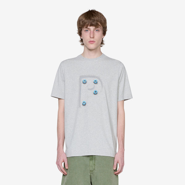Mees Letters Logo T-Shirt Grey Heather Tees