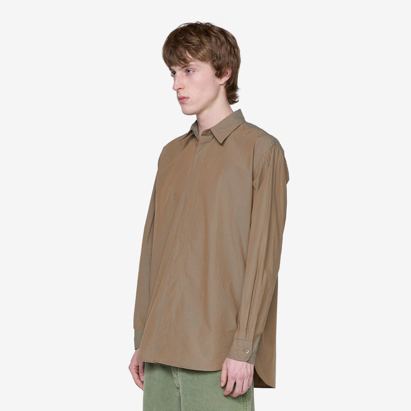Teo Fly Front Shirt Olive Shirts