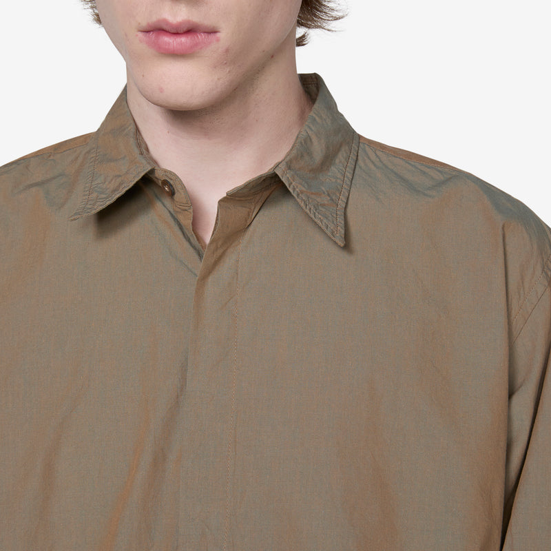 Teo Fly Front Shirt Olive