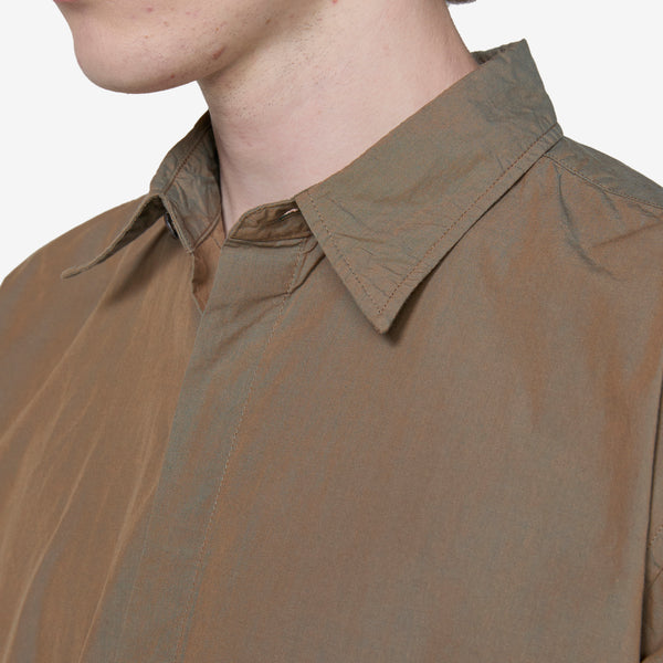 Teo Fly Front Shirt Olive Shirts