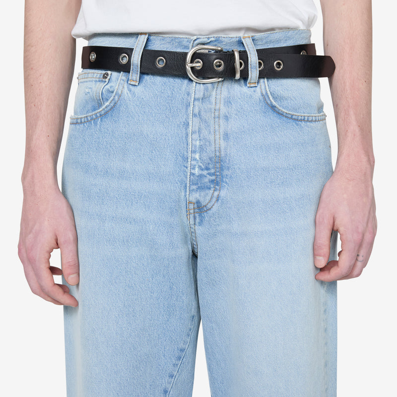 Wide Twist Jeans Vintage Blue Pants