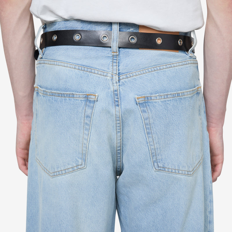 Wide Twist Jeans Vintage Blue Pants