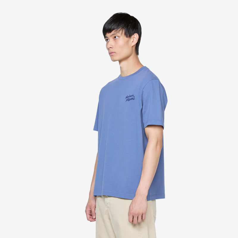 Maison Kitsuné Handwriting Comfort T-Shirt Storm Blue