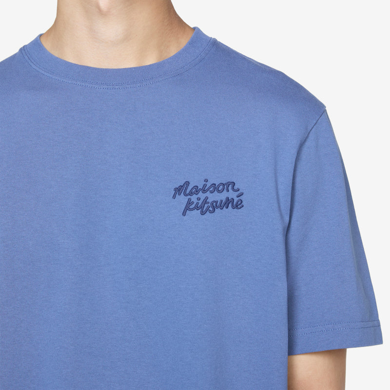 Maison Kitsuné Handwriting Comfort T-Shirt Storm Blue
