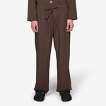 Cotton Poplin Pyjama Pants Coffee