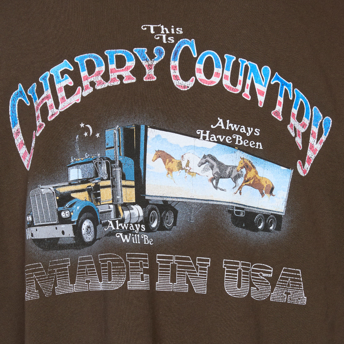 Country Road Boxy Pocket Longsleeve Thermal Chocolate Tees