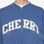 Applique Zip Up Crew Vintage Blue
