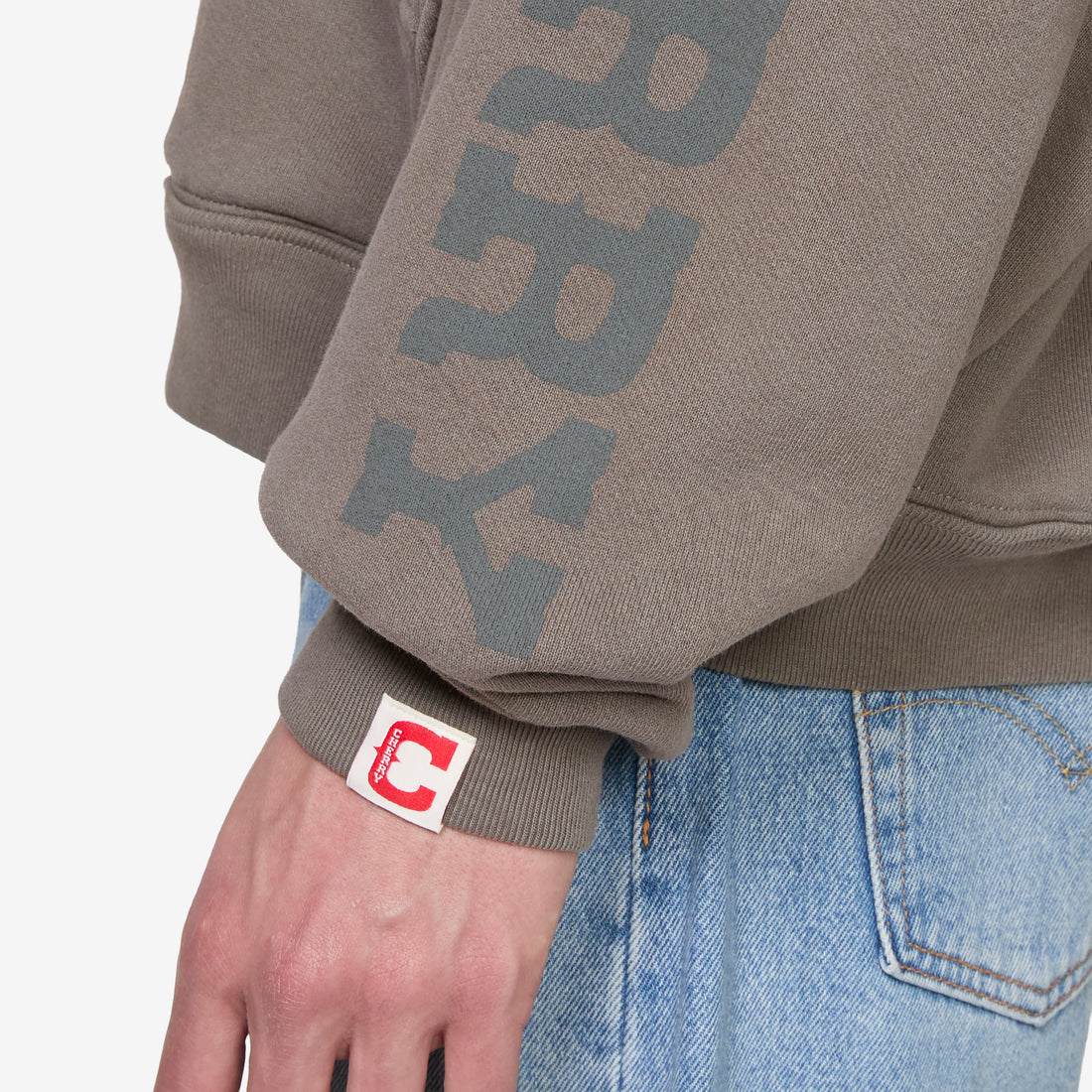 Sun Faded Patch Thermal Hoodie Steel Jumpers