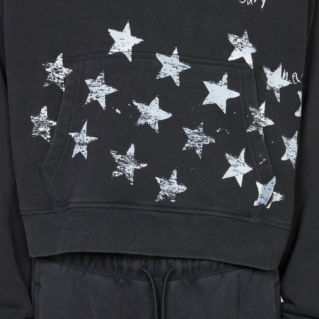 Crop Hoodie Black | Ivory Jumpers