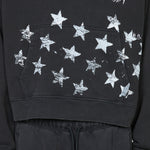 Crop Hoodie Black | Ivory