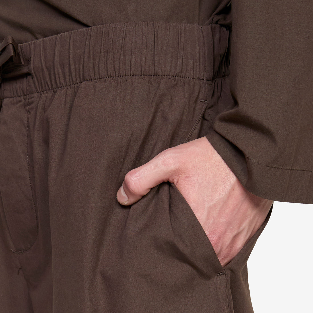 Cotton Poplin Pyjama Pants Coffee Pants