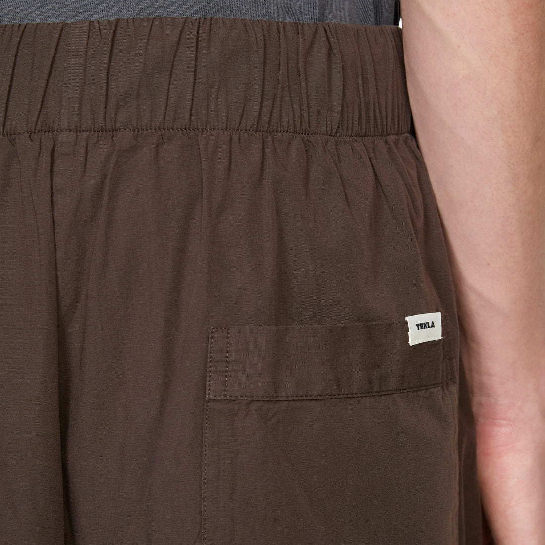 Cotton Poplin Pyjama Shorts Coffee Shorts