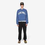 Applique Zip Up Crew Vintage Blue