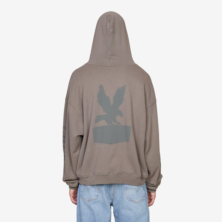Sun Faded Patch Thermal Hoodie Steel