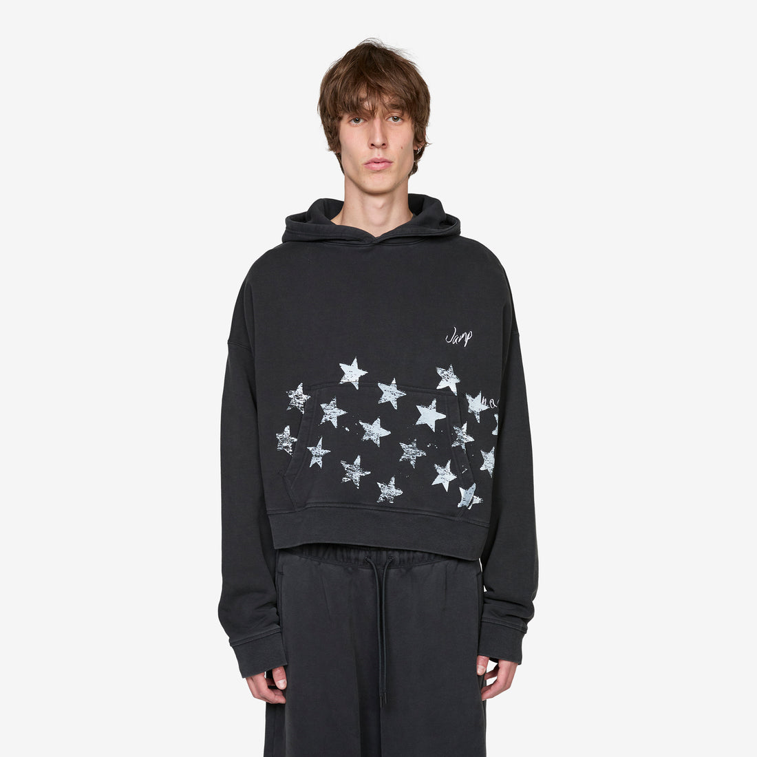 Crop Hoodie Black | Ivory Jumpers