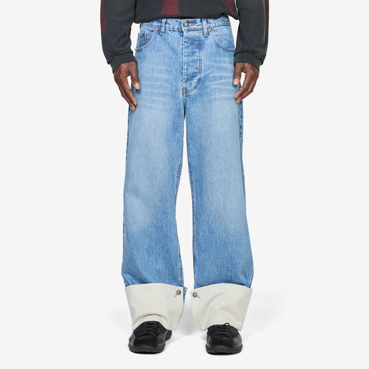 Leo Cuff Denim Ivory Front