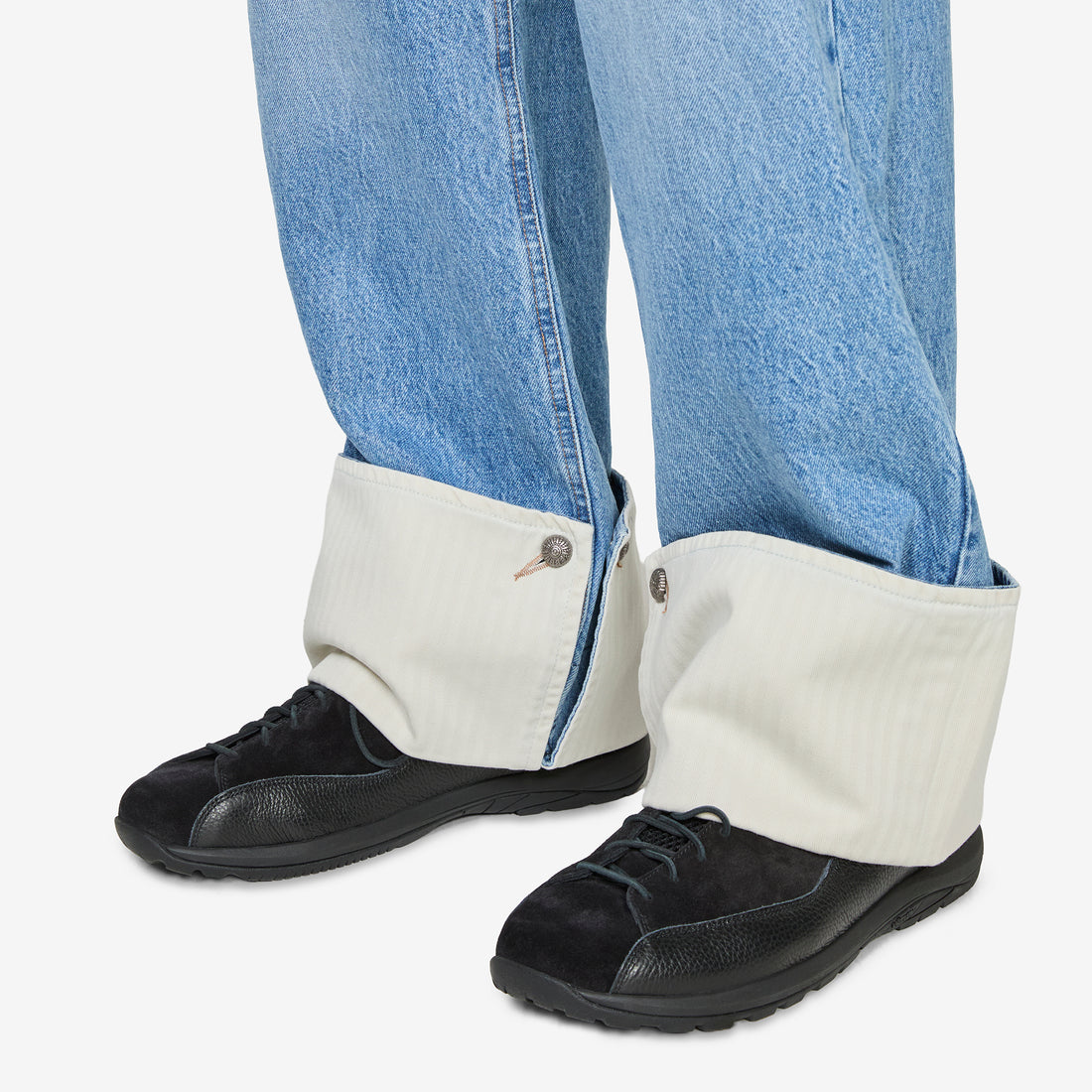 Leo Cuff Denim Ivory Pants