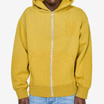 Hollow Zip Hoodie Yellow