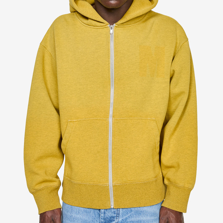 Hollow Zip Hoodie Yellow