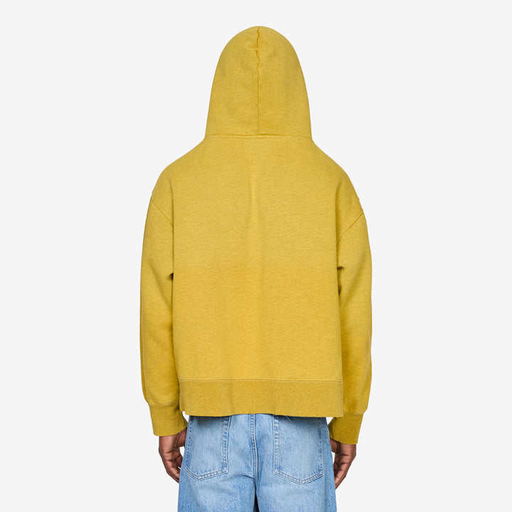 Hollow Zip Hoodie Yellow