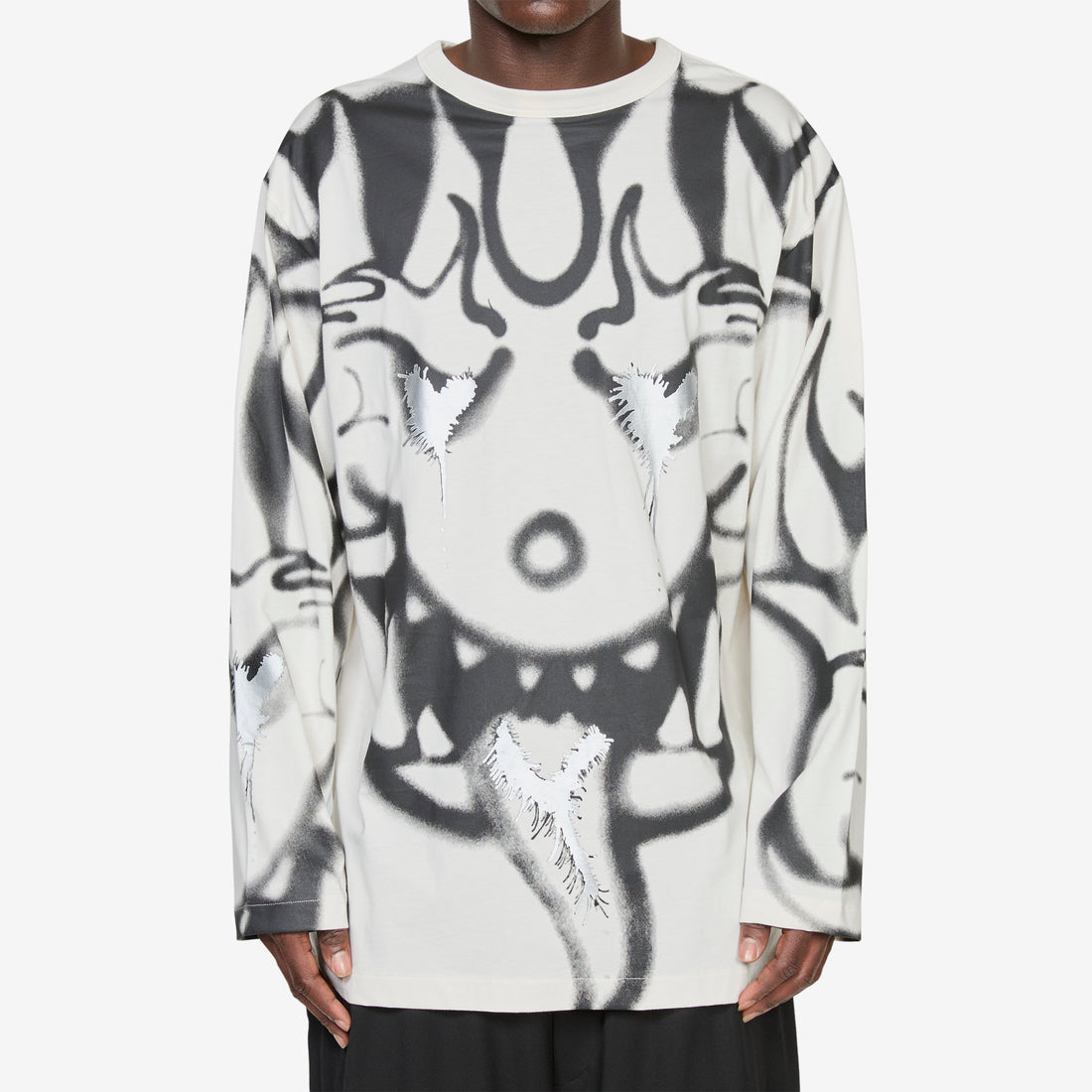 Chito x Y-3 Graphic Longsleeve T-Shirt Chalk White Tees