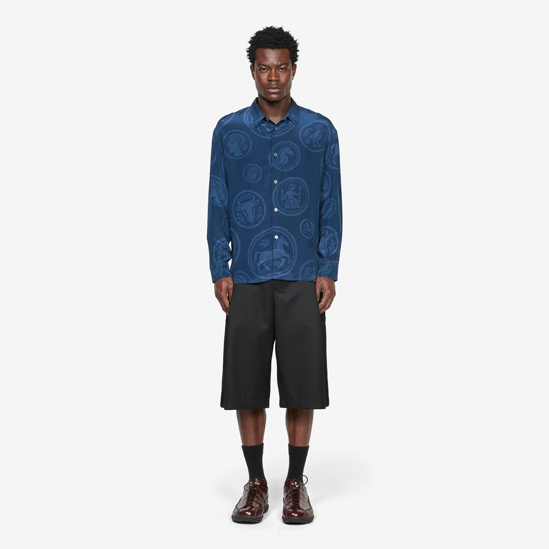 Derbin Shirt Blue Coins Shirts