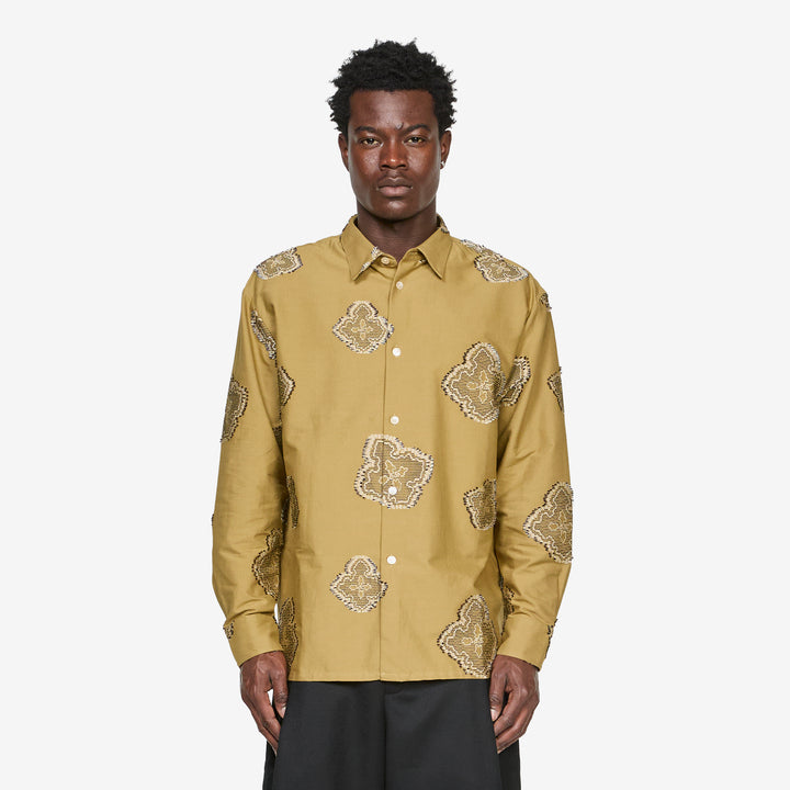Derbin Shirt Moss Flower Meadow Front