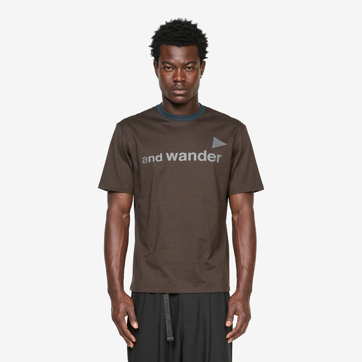 and wander Ref T-Shirt (M) D.Khaki Front