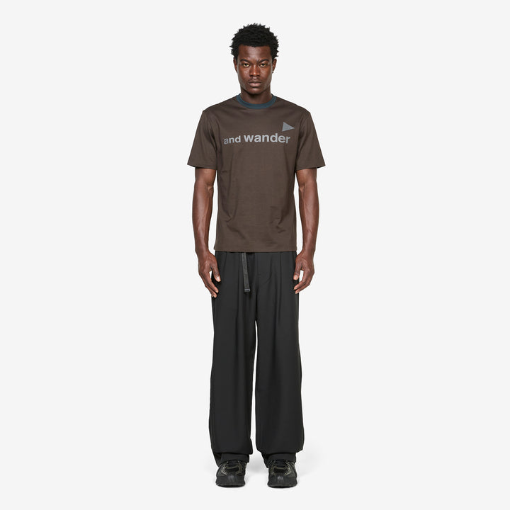 and wander Ref T-Shirt (M) D.Khaki