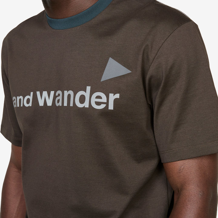 and wander Ref T-Shirt (M) D.Khaki