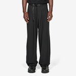 PE Melange Twill Wide Pants Black