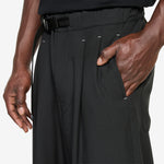PE Melange Twill Wide Pants Black