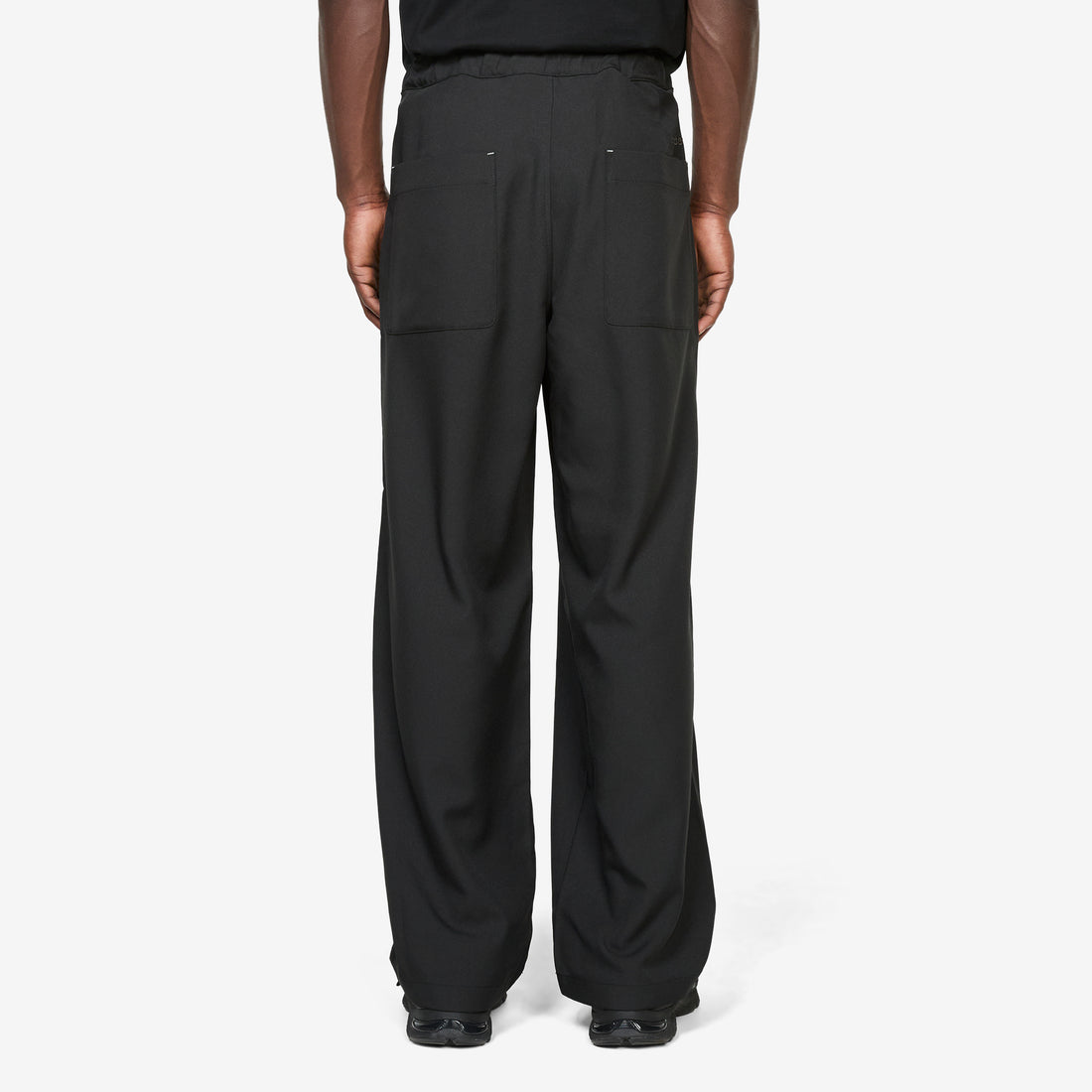 PE Melange Twill Wide Pants Black Pants