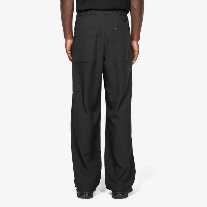 PE Melange Twill Wide Pants Black