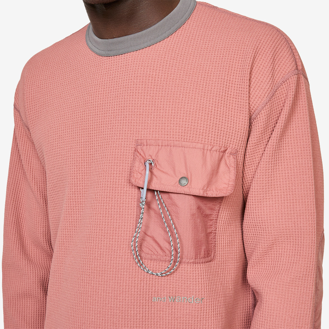 PE Waffle Longsleeve T-Shirt Pink Tees