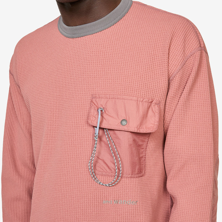 PE Waffle Longsleeve T-Shirt Pink